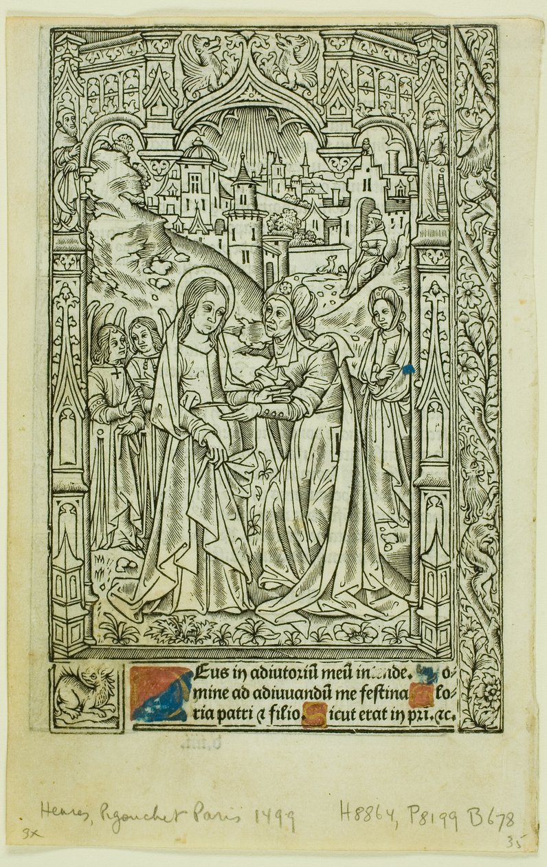 Visitazione, dal Libro delle Ore da Philippe Pigouchet