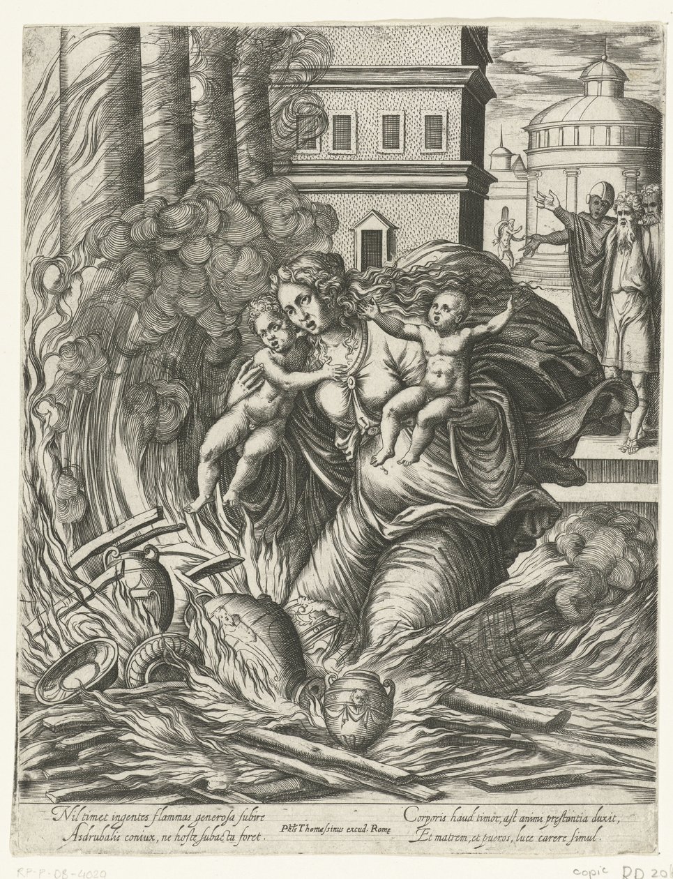 La moglie di Asdrubale si getta nel tempio in fiamme da Philippe Thomassin (possibly)