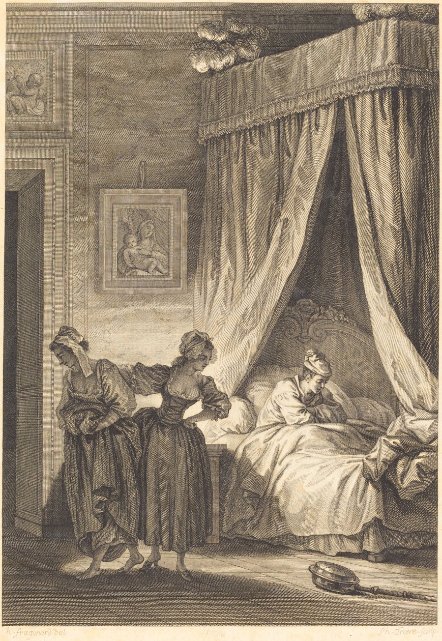 La scommessa delle tre comari: La serva da Philippe Triere and Antoine Jean Duclos after Jean Honoré Fragonard