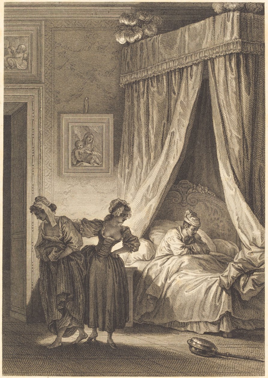 La gageure des trois commeres: La servante da Philippe Triere and Antoine Jean Duclos after Jean Honoré Fragonard