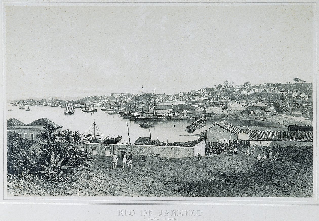 Nove vedute panoramiche di Rio de Janeiro: A Prainha (da Saude) da Philippe and Ciceri Eugene Benoist