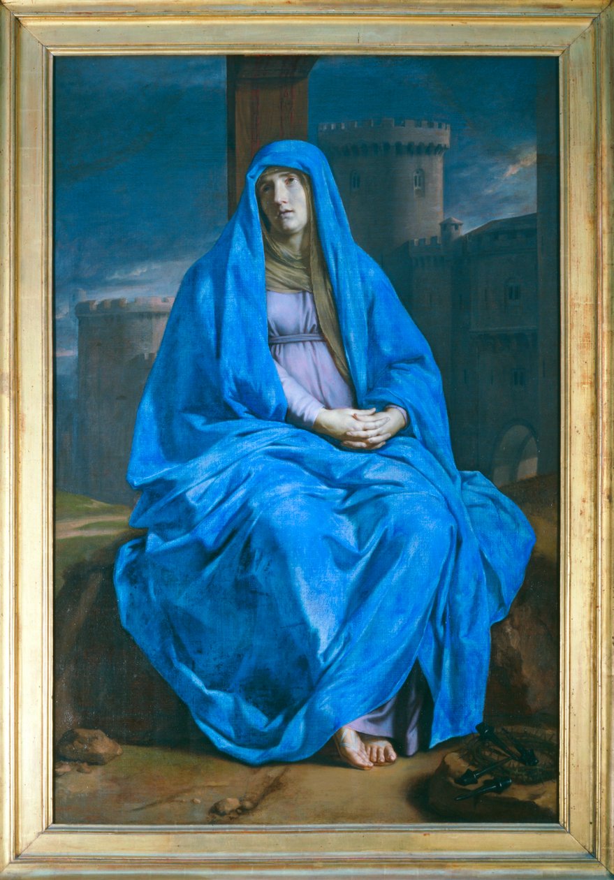 La Vierge de douleur au pied de la croix - Vergine in lutto con la croce ai piedi ... da Philippe de Champaigne