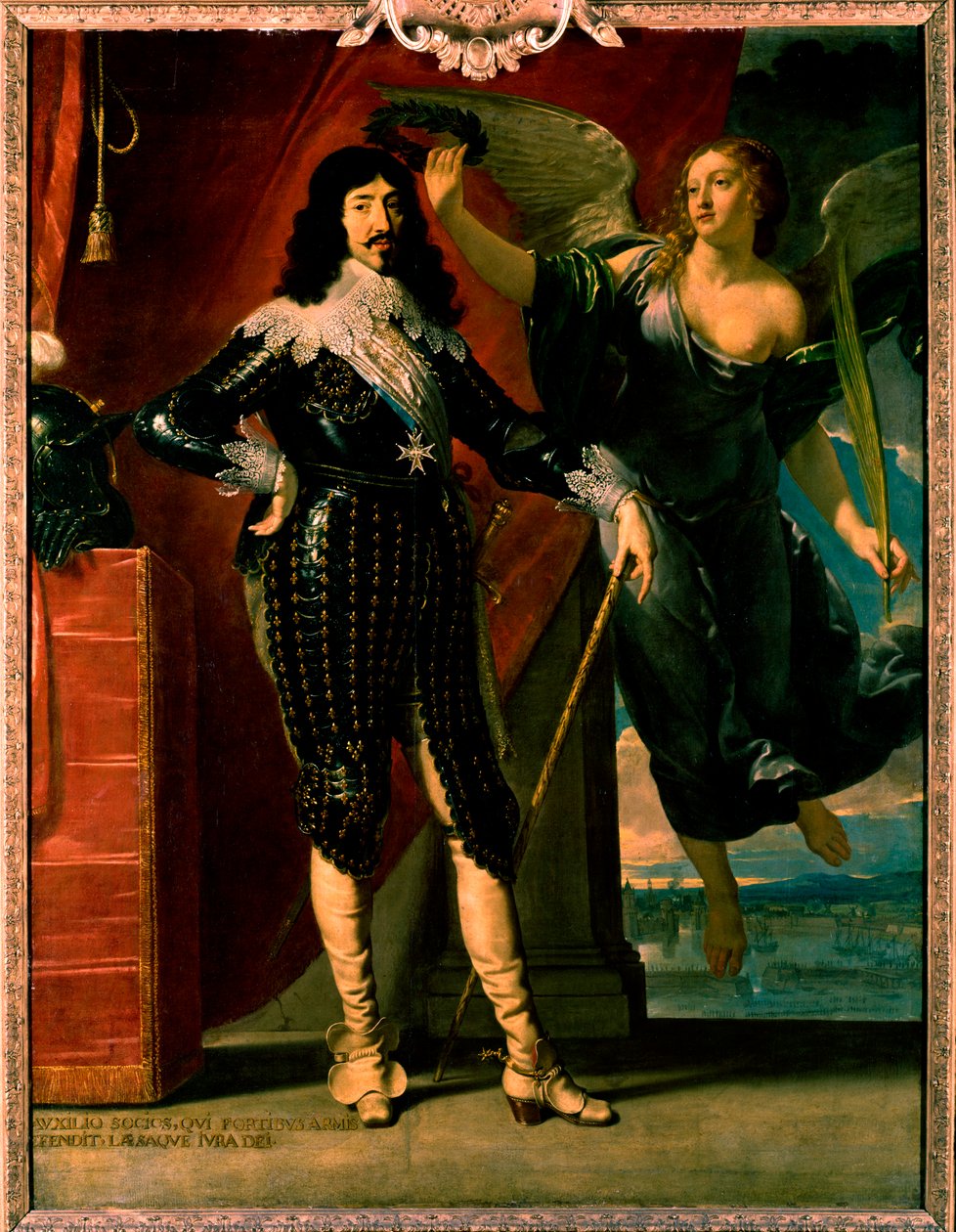 Luigi XIII - ritratto della sua incoronazione di Victory da Philippe de Champaigne