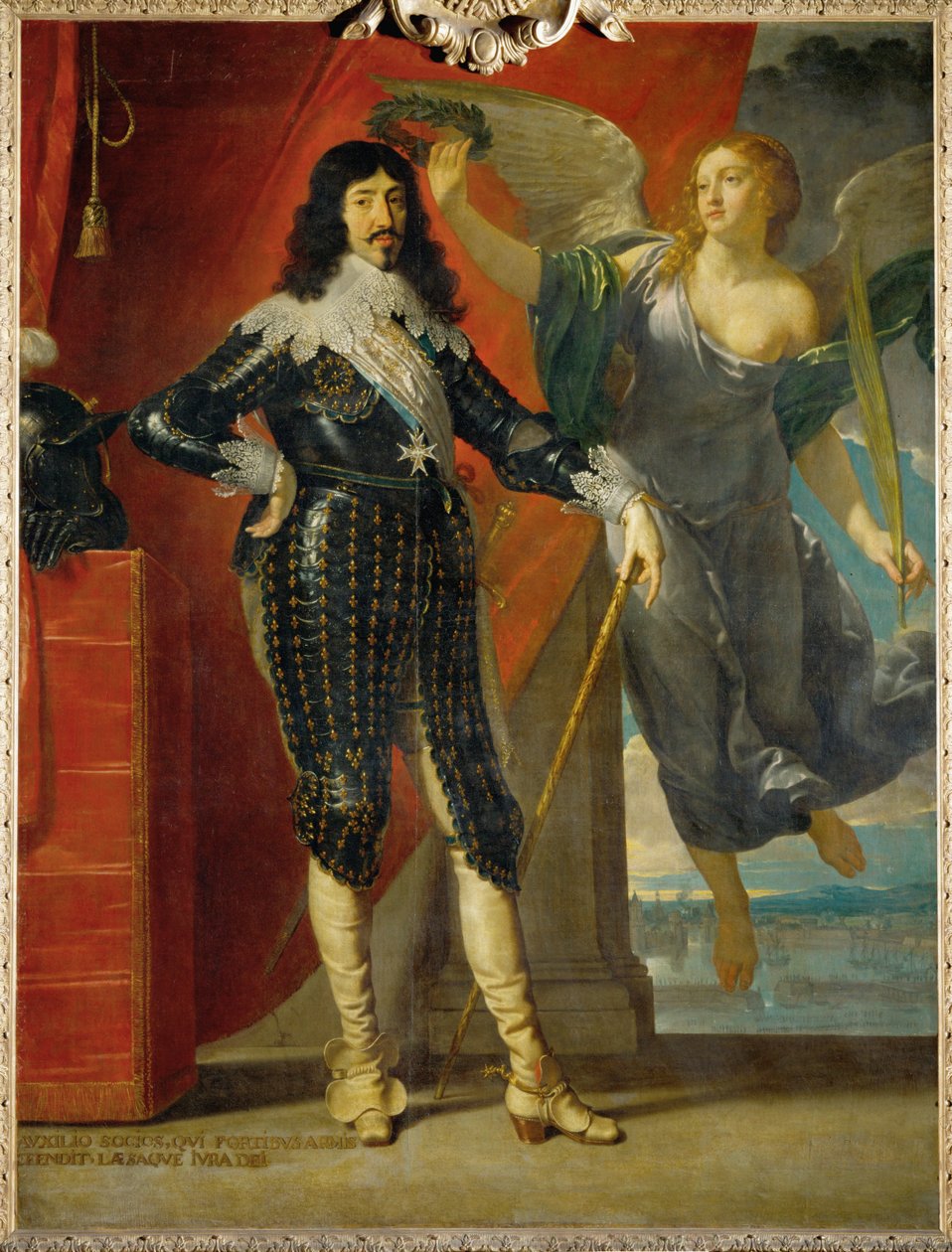 Luigi XIII incoronato con la Vittoria ... da Philippe de Champaigne