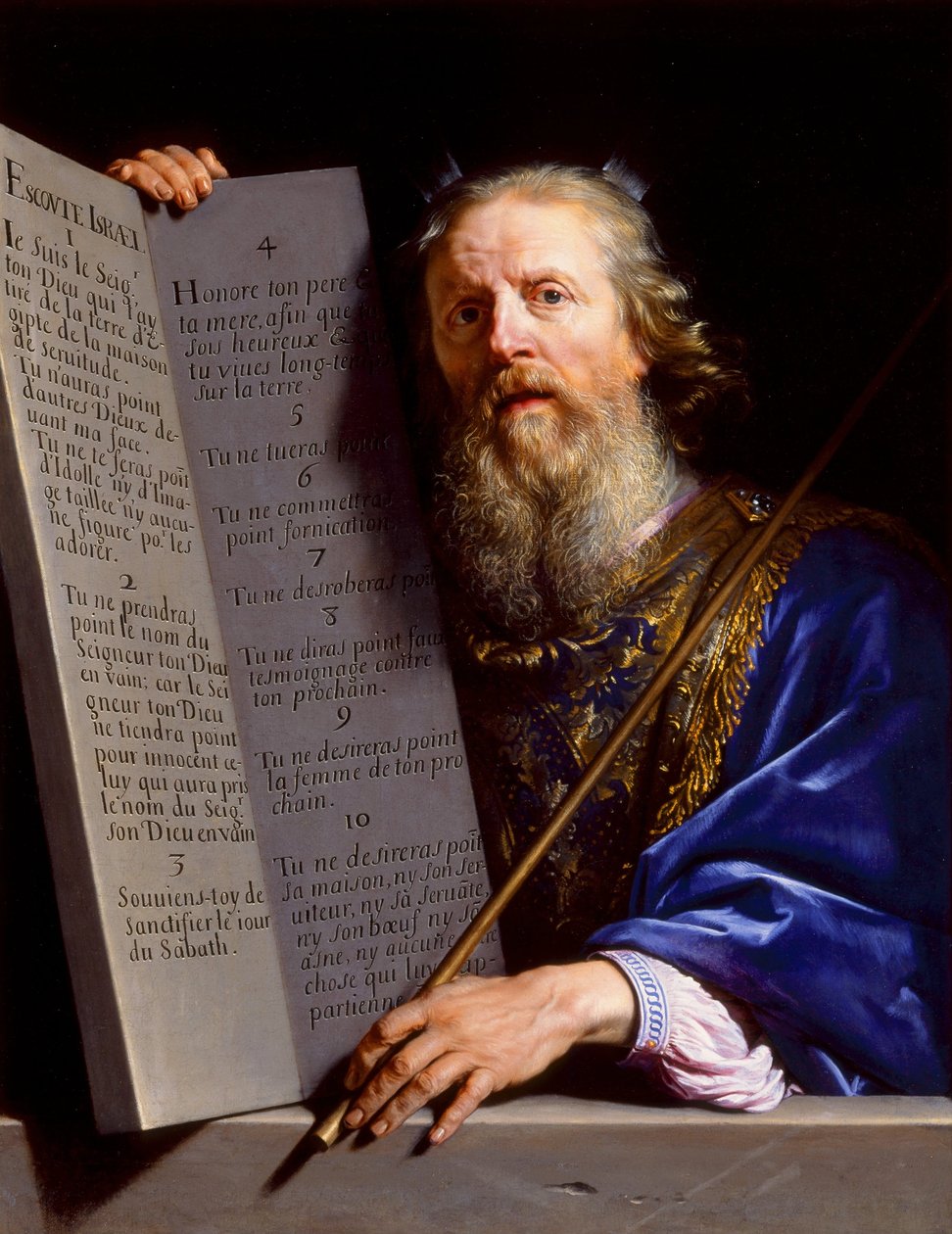 Mosè che presenta le Tavole della Legge da Philippe de Champaigne