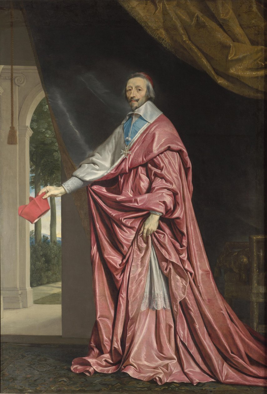Ritratto di Armand Jean du Plessis, cardinale Richelieu da Philippe de Champaigne