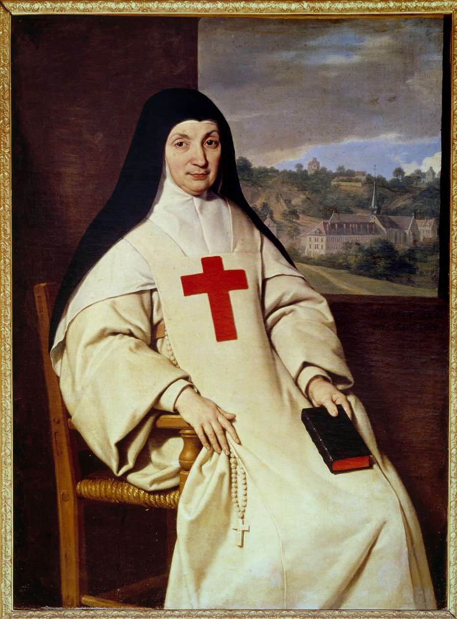 Ritratto di Madre Angelique Arnauld Jacqueline Marie Arnauld detta Angelique Arnauld (1591-1661), badessa di Port Royal des Champs, figura del Giansenismo francese Dipinto di Philippe de Champaigne (1602-1674) da Philippe de Champaigne