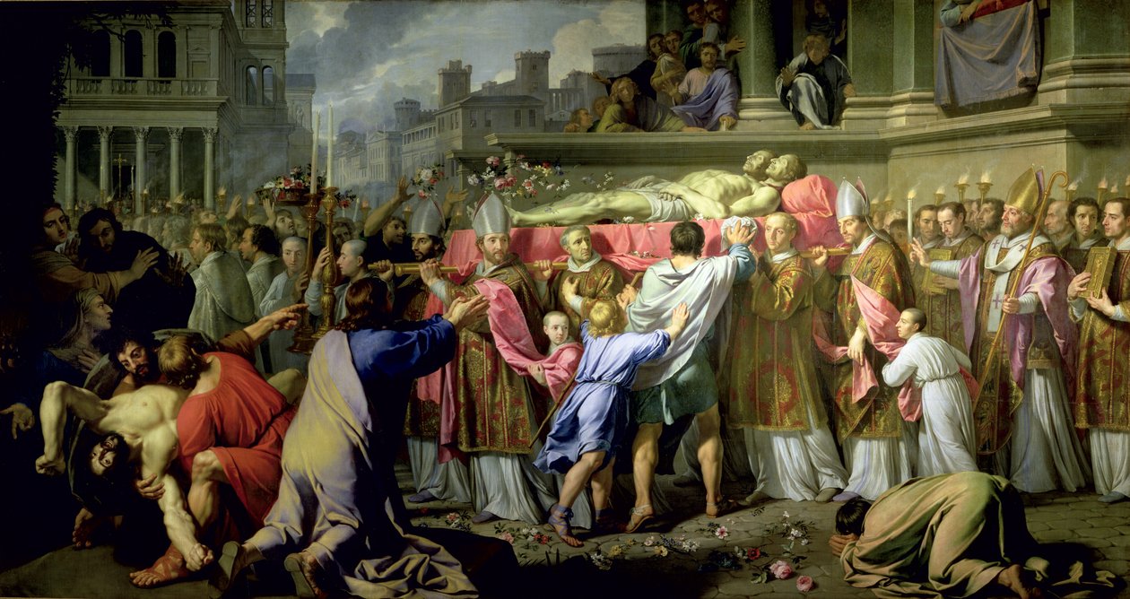 La traslazione dei corpi dei SS. Gervasio e Protasio al Duomo di Milano, 1661 da Philippe de Champaigne