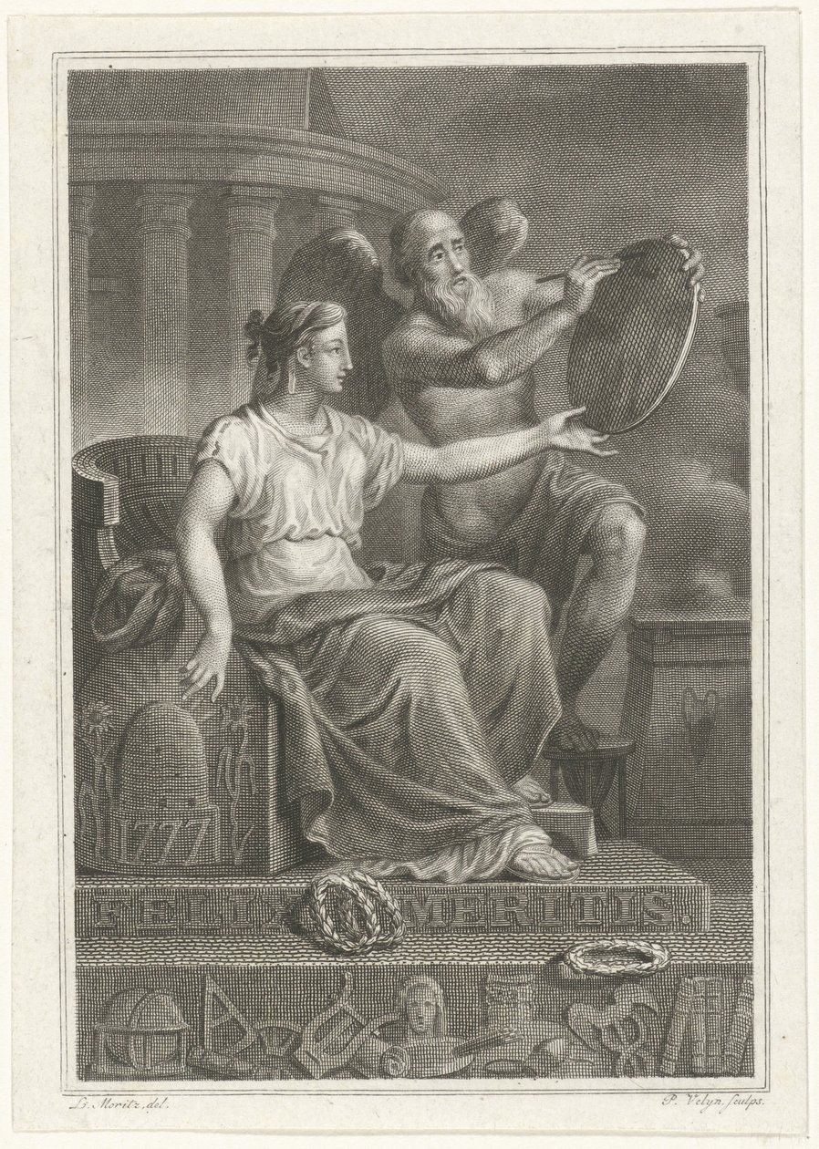 Rappresentazione simbolica per il 50º anniversario di Felix Meritis, 1827 da Philippus Velijn