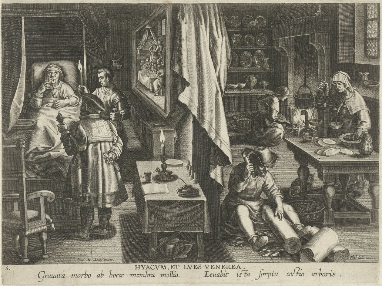 Medicina contro la sifilide da Philips Galle (attributed to workshop of)