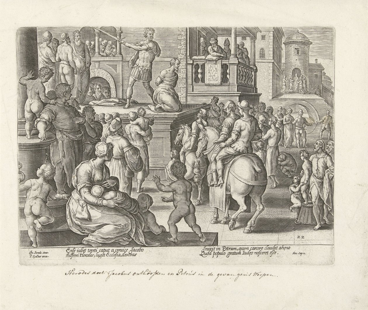 Decapitazione di Giacomo il Maggiore da Philips Galle (possibly)