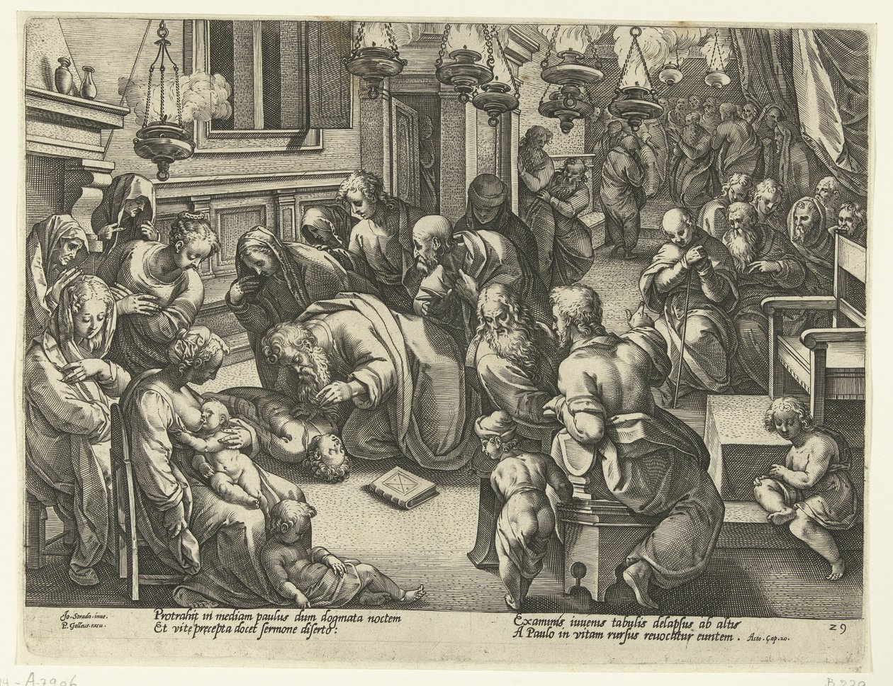 San Paolo risveglia Eutico da Philips Galle (workshop of)