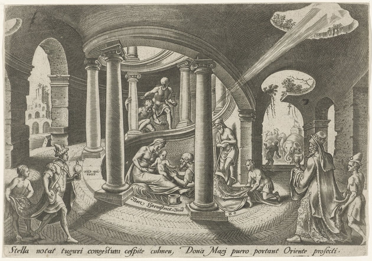 Adorazione dei Magi da Philips Galle