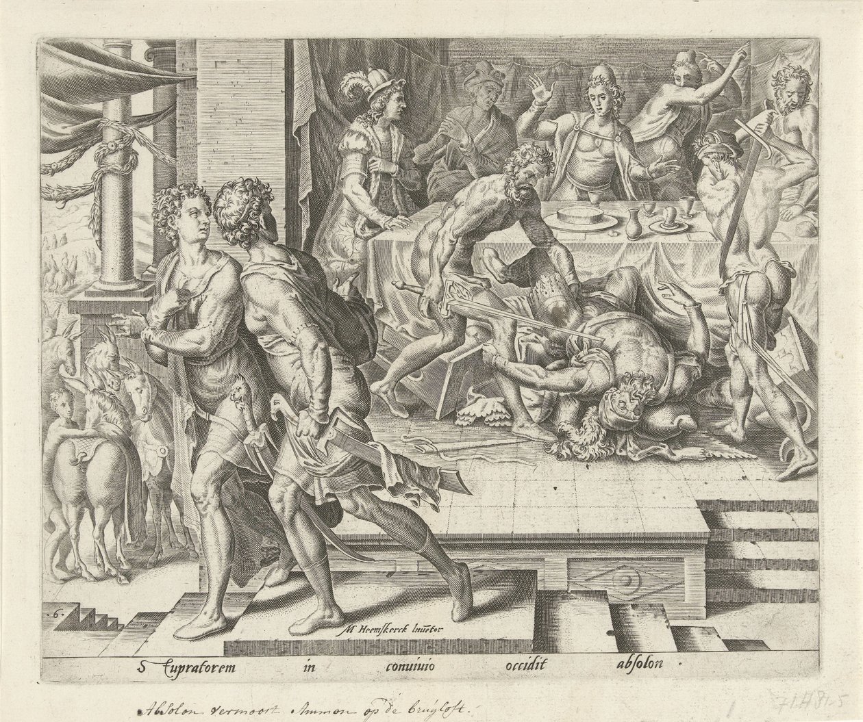 Vendetta di Assalonne da Philips Galle