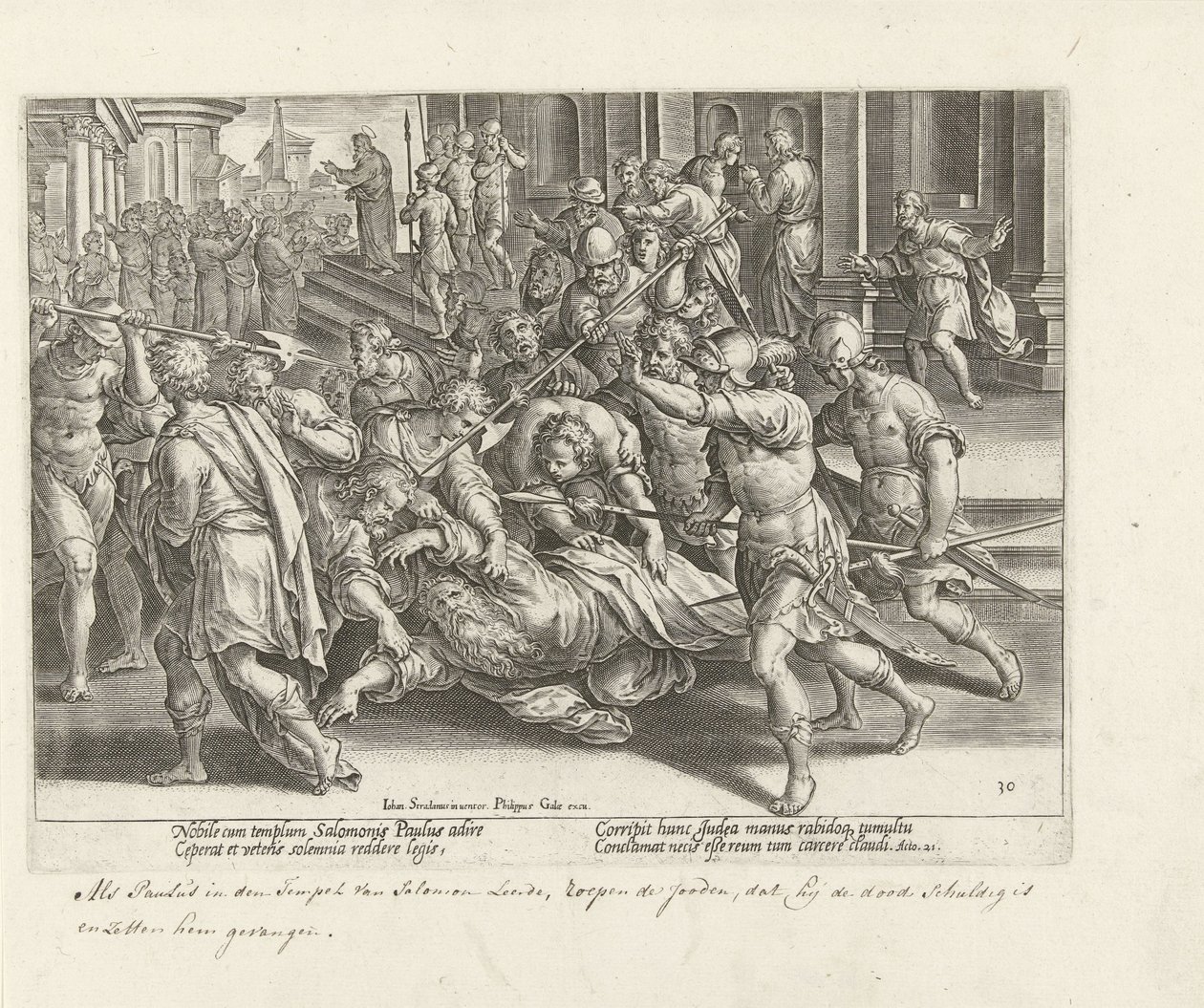 Cattura di Paolo a Gerusalemme da Philips Galle