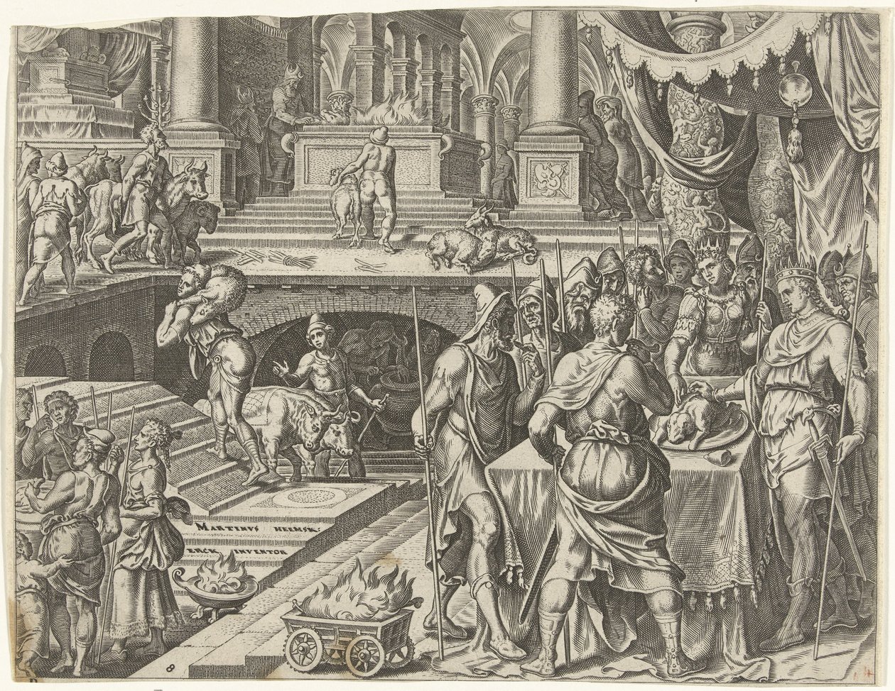 Il re Giosia celebra la Pasqua da Philips Galle