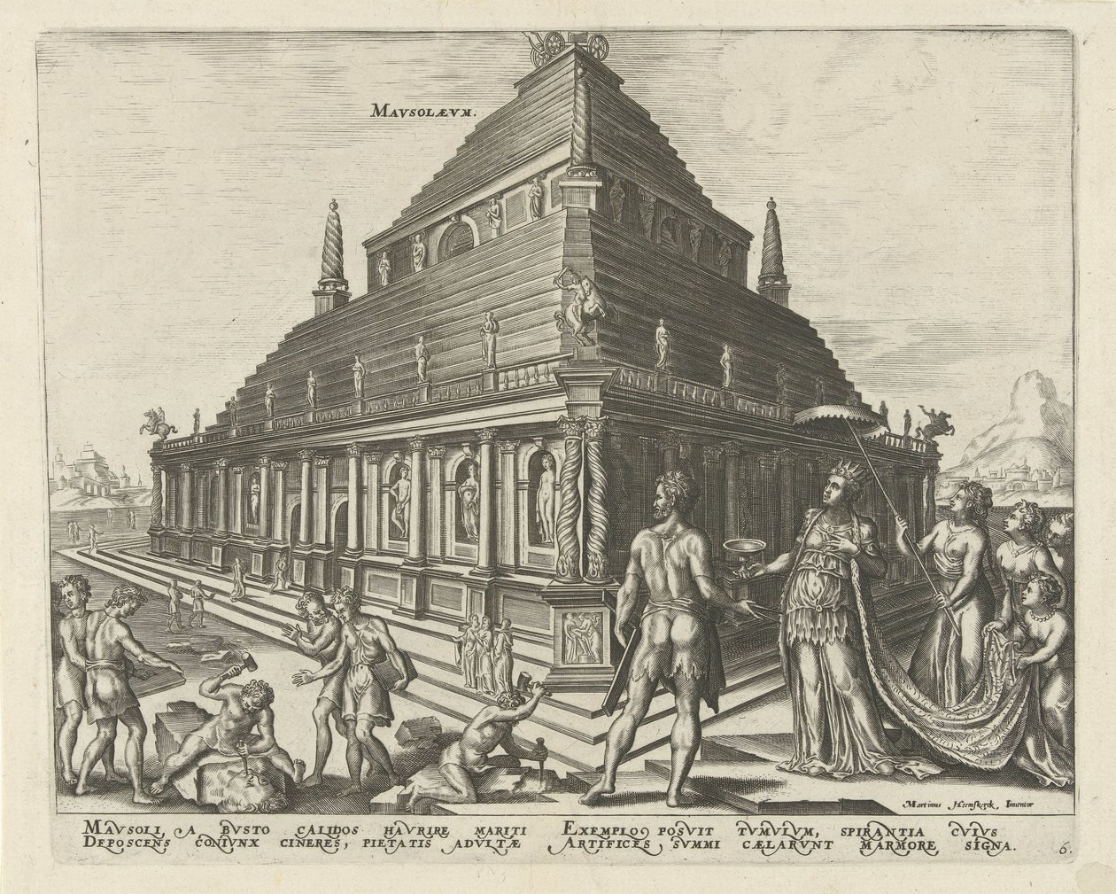 Mausoleo di Alicarnasso (Mavsolevm) (Le otto meraviglie del mondo) da Philips Galle