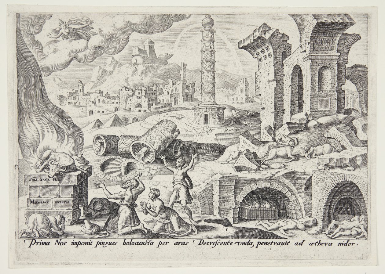 Il sacrificio di Noè da Philips Galle