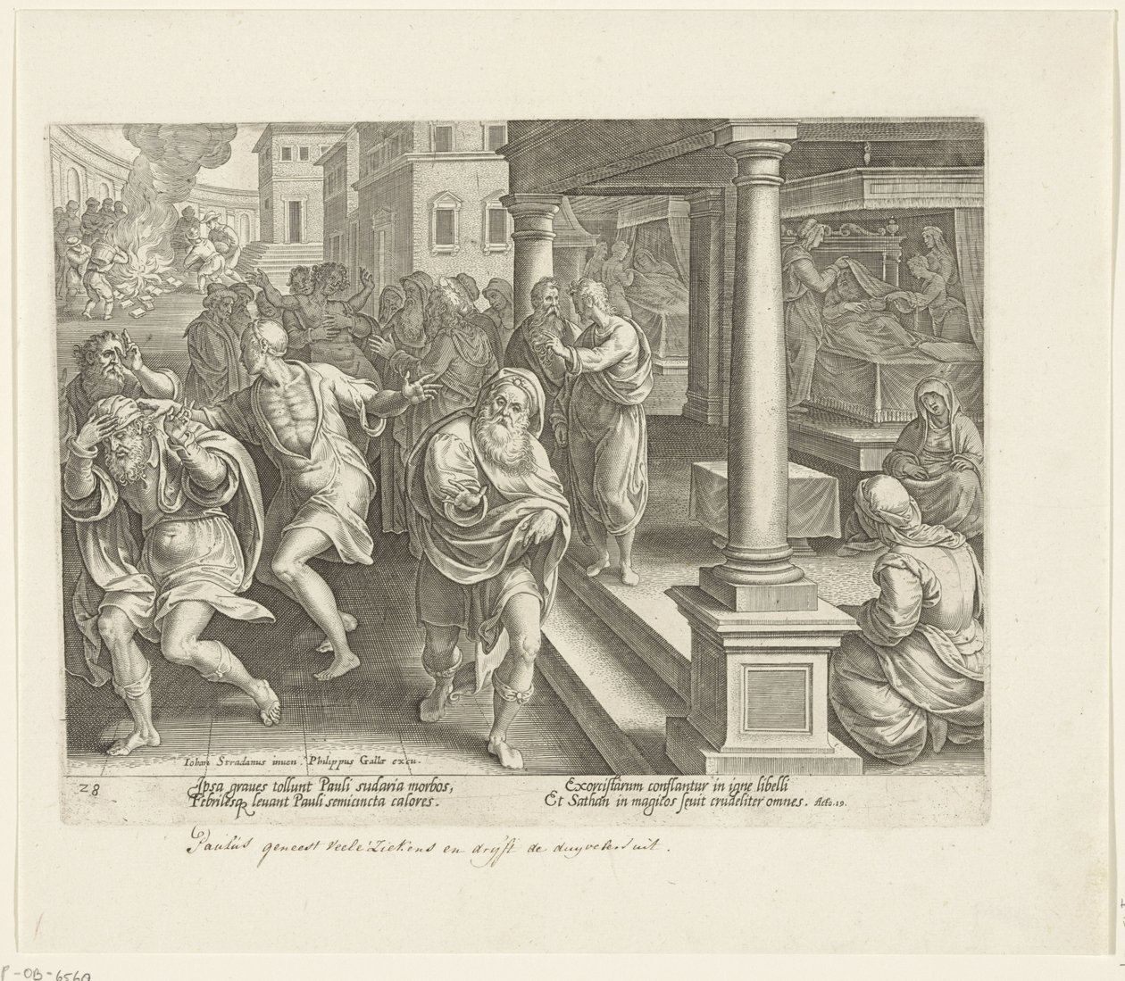 Paolo scaccia i demoni a Efeso da Philips Galle