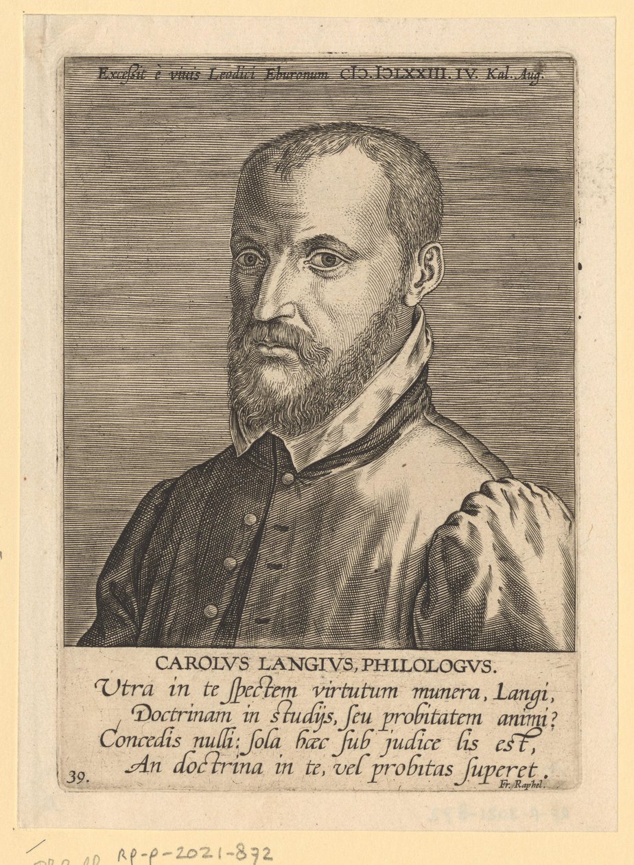 Ritratto di Charles de Langhe da Philips Galle