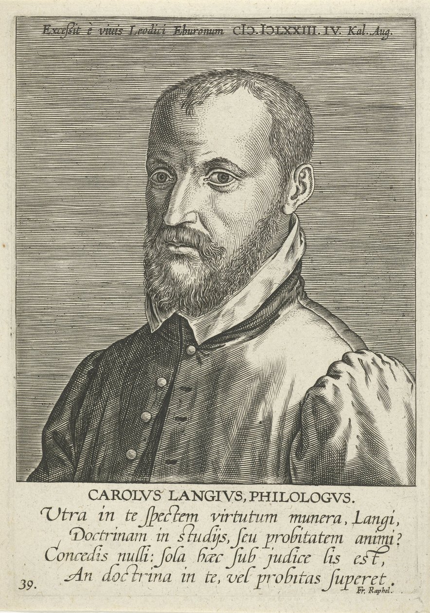 Ritratto di Charles de Langhe da Philips Galle