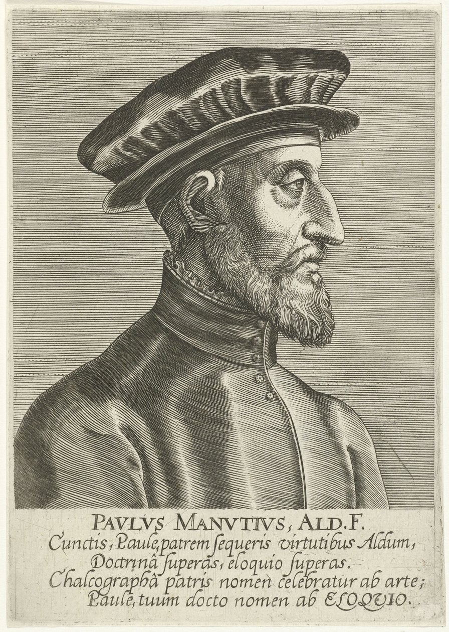 Ritratto di Paolo Manuzio da Philips Galle