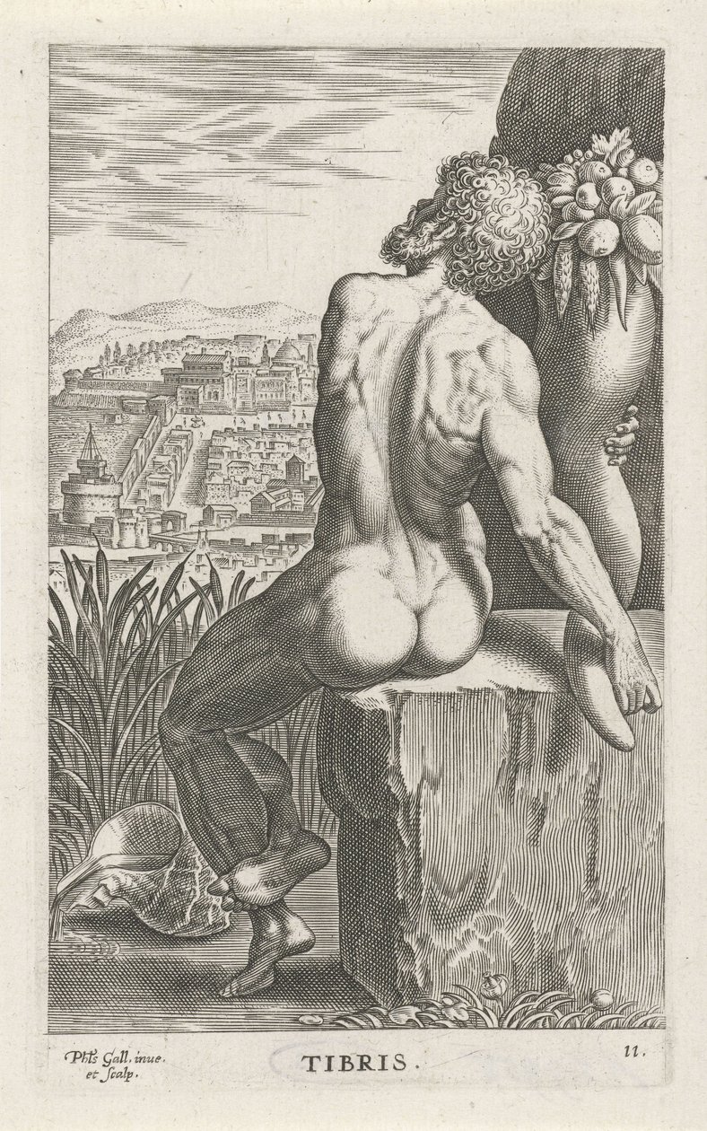 Dio del fiume Tevere da Philips Galle