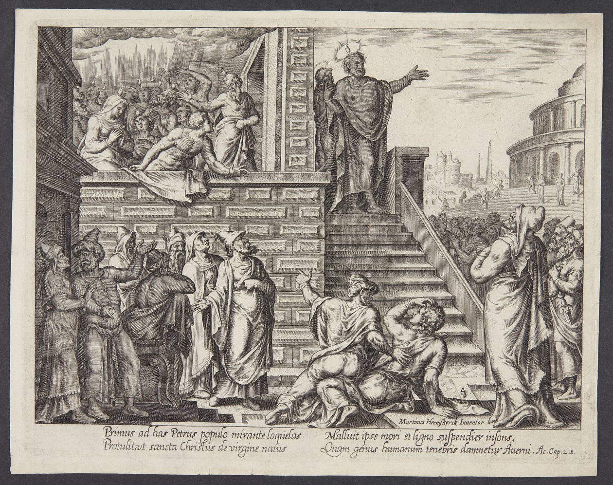 San Pietro che predica a Gerusalemme da Philips Galle