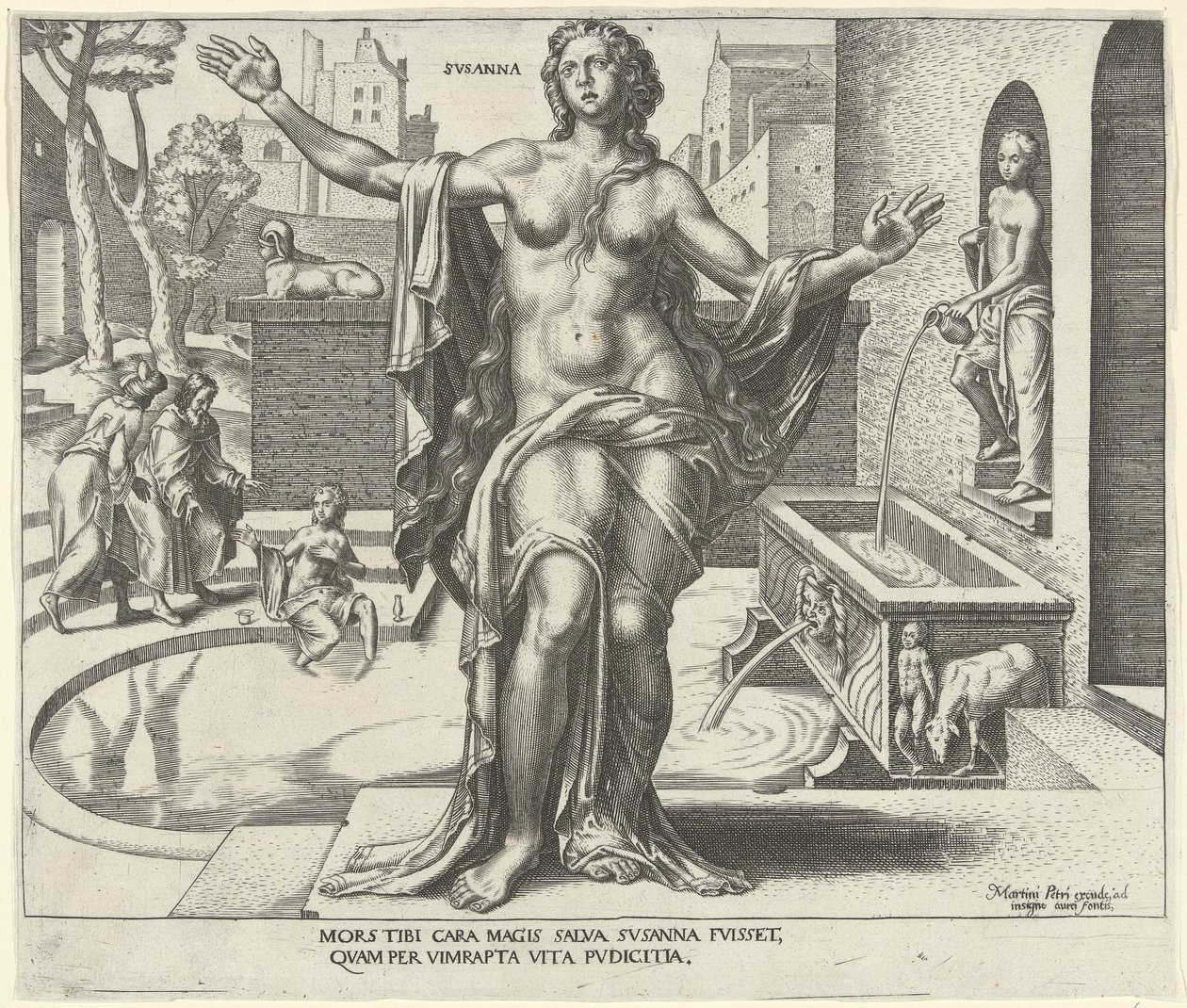 Susanna Otto donne famose del Vecchio e Nuovo Testamento (titolo della serie) da Philips Galle