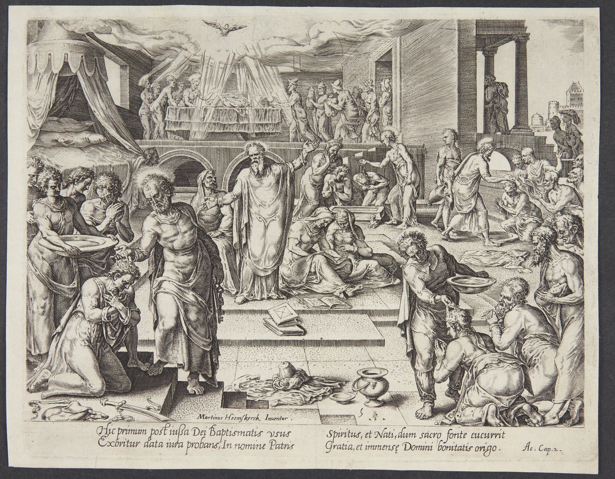 Gli Apostoli che battezzano a Gerusalemme da Philips Galle
