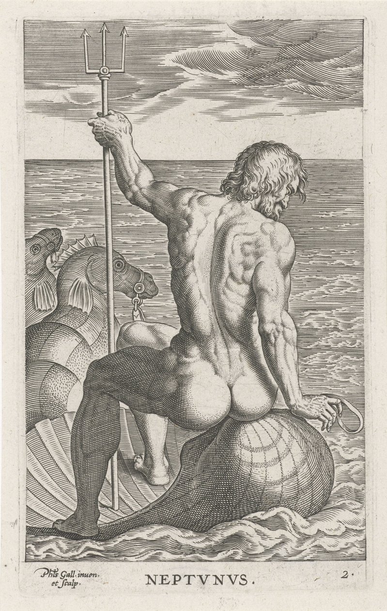 Dio del mare Nettuno da Philips Galle
