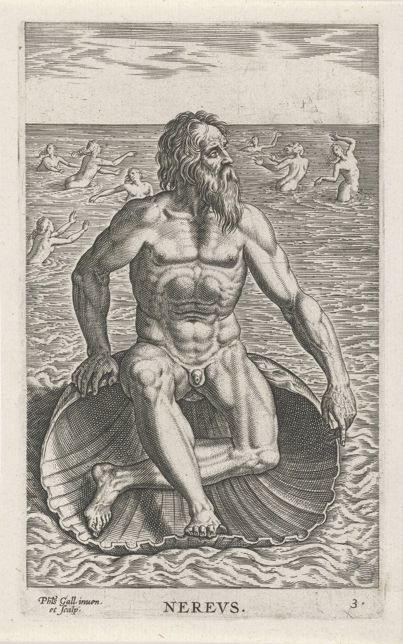 Dio del mare Nereo da Philips Galle