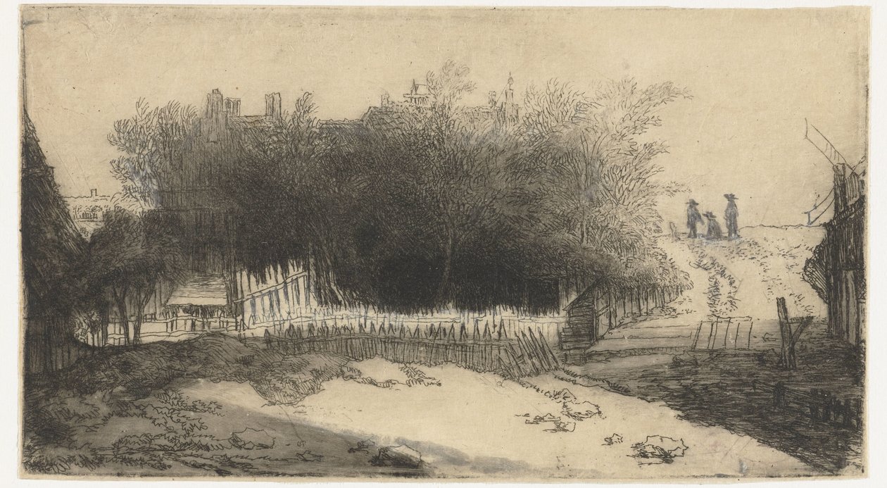 Paesaggio con una staccionata bianca da Philips Koninck