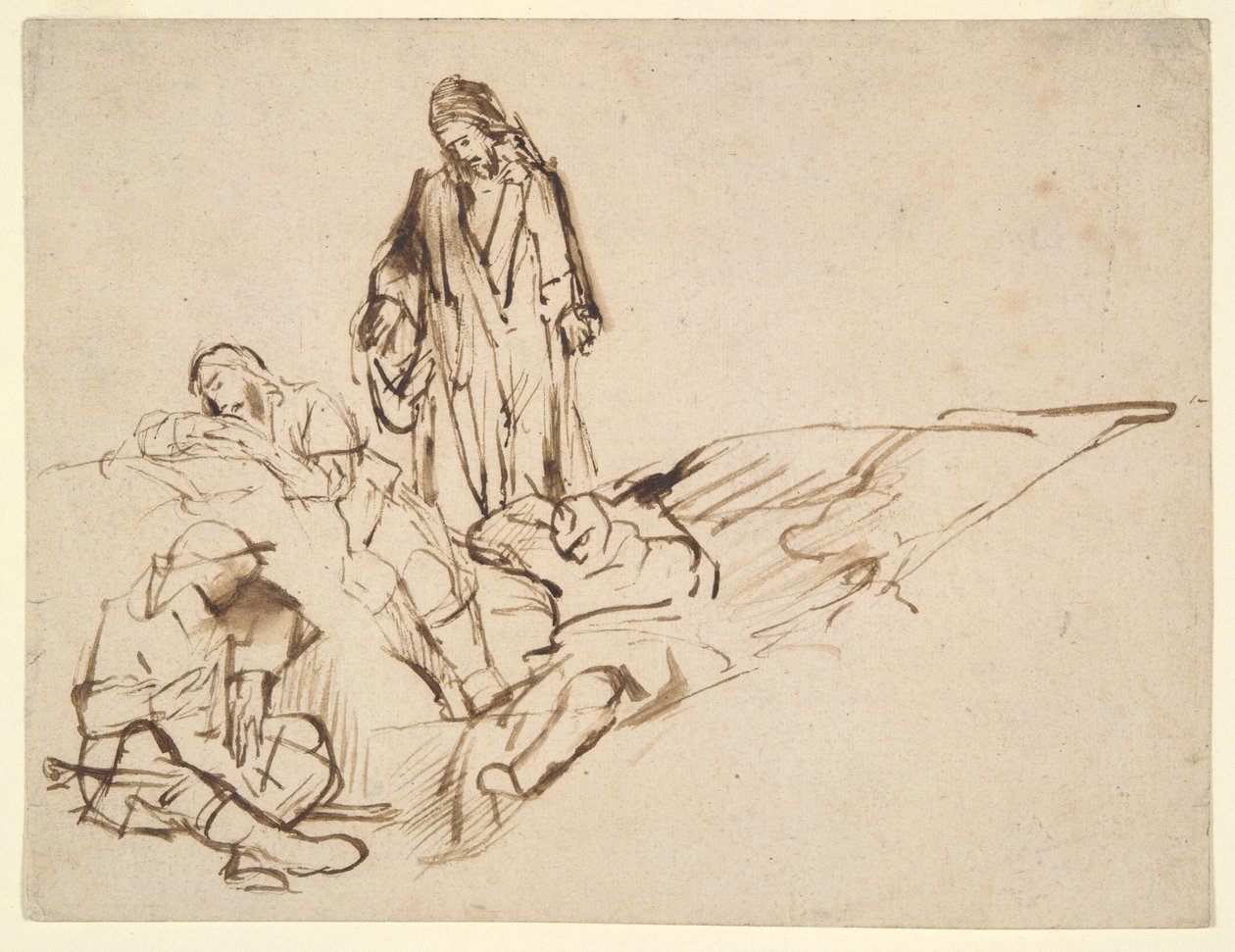 Studio di Cristo e gli Apostoli dormienti da Philips Koninck