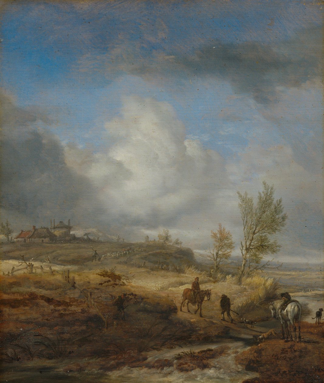 Paesaggio di dune nuvoloso da Philips Wouwerman