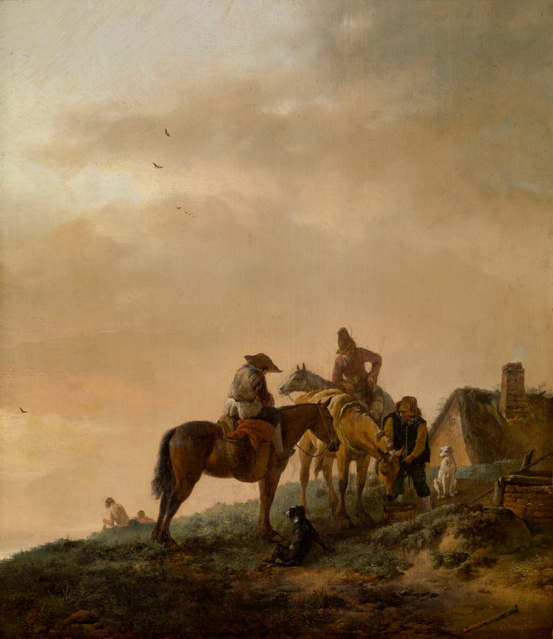 Sosta di un cavaliere da Philips Wouwerman