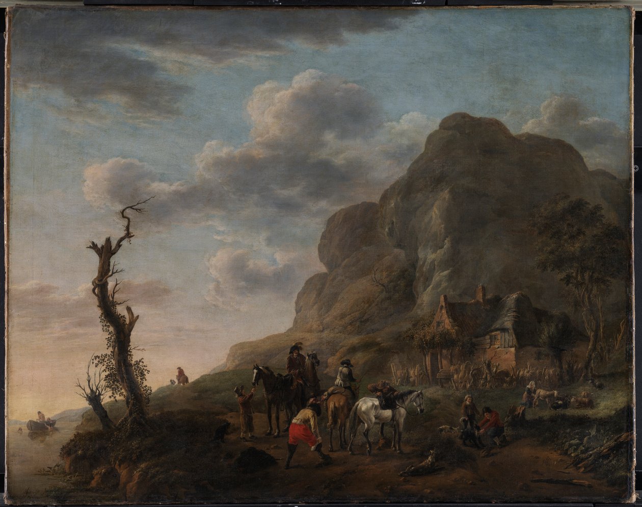 Paesaggio con cavalieri a riposo da Philips Wouwerman