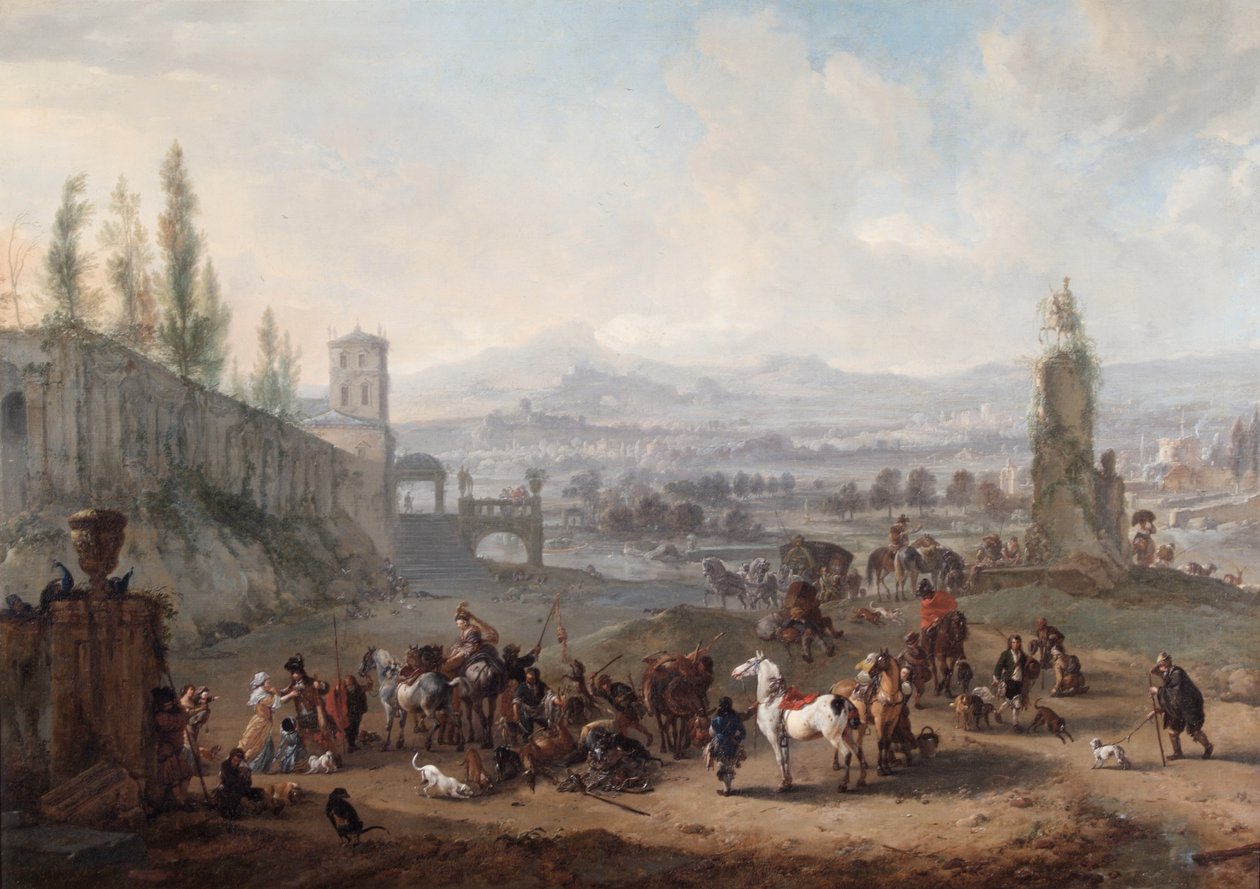 Il ritorno dalla caccia, dopo il 1650 da Philips Wouwermans or Wouwerman