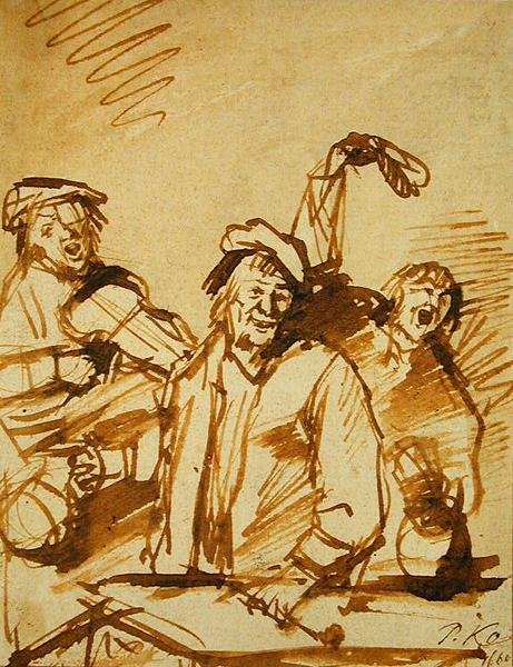 Tre Giovani Allegri, 1660 da Phillips de Koninck