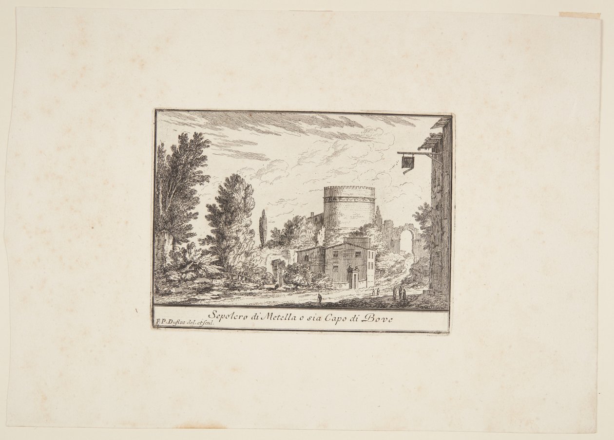 Sepolcro di Metella o sia Capo di Bove da Philothée Francois Duflos