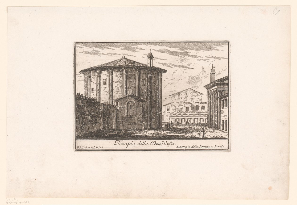 Vista del Tempio di Vesta da Philothée Francois Duflos