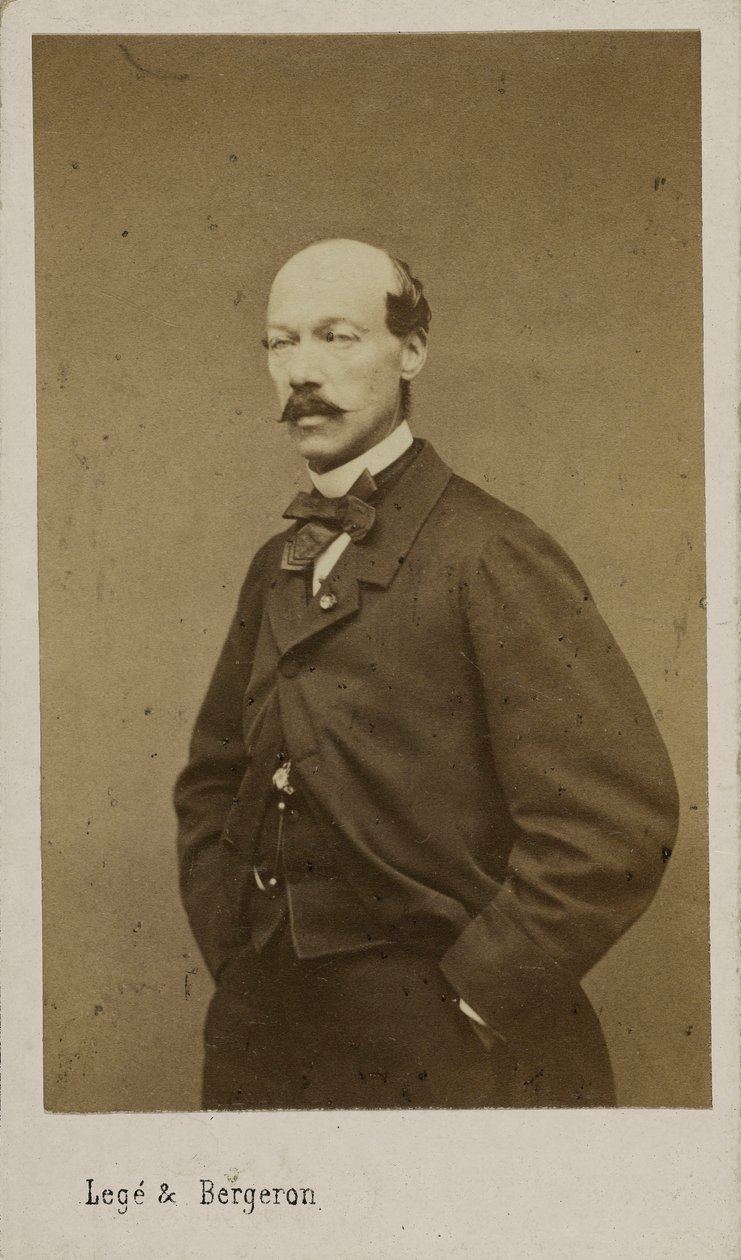 Ritratto del compositore Alexandre Batta, c. 1880 da Photo studio Legé and Bergeron.