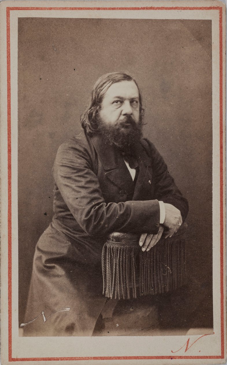 Ritratto del poeta Théophile Gautier da Photo studio Nadar.