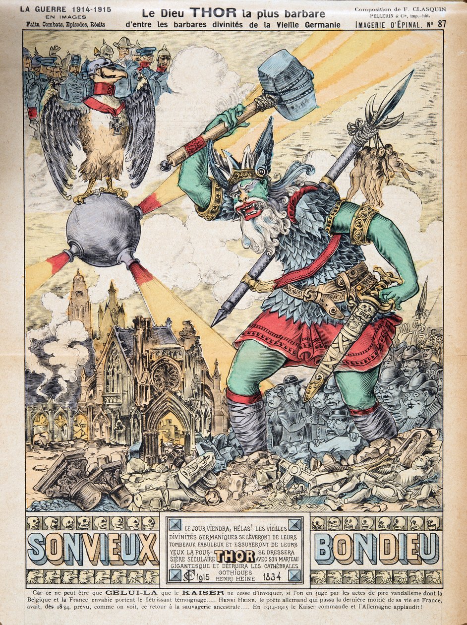 Il dio Thor, il più barbaro tra le divinità barbare della Vecchia Germania, da Histoire de la Troisieme Republique, Vol. I, l