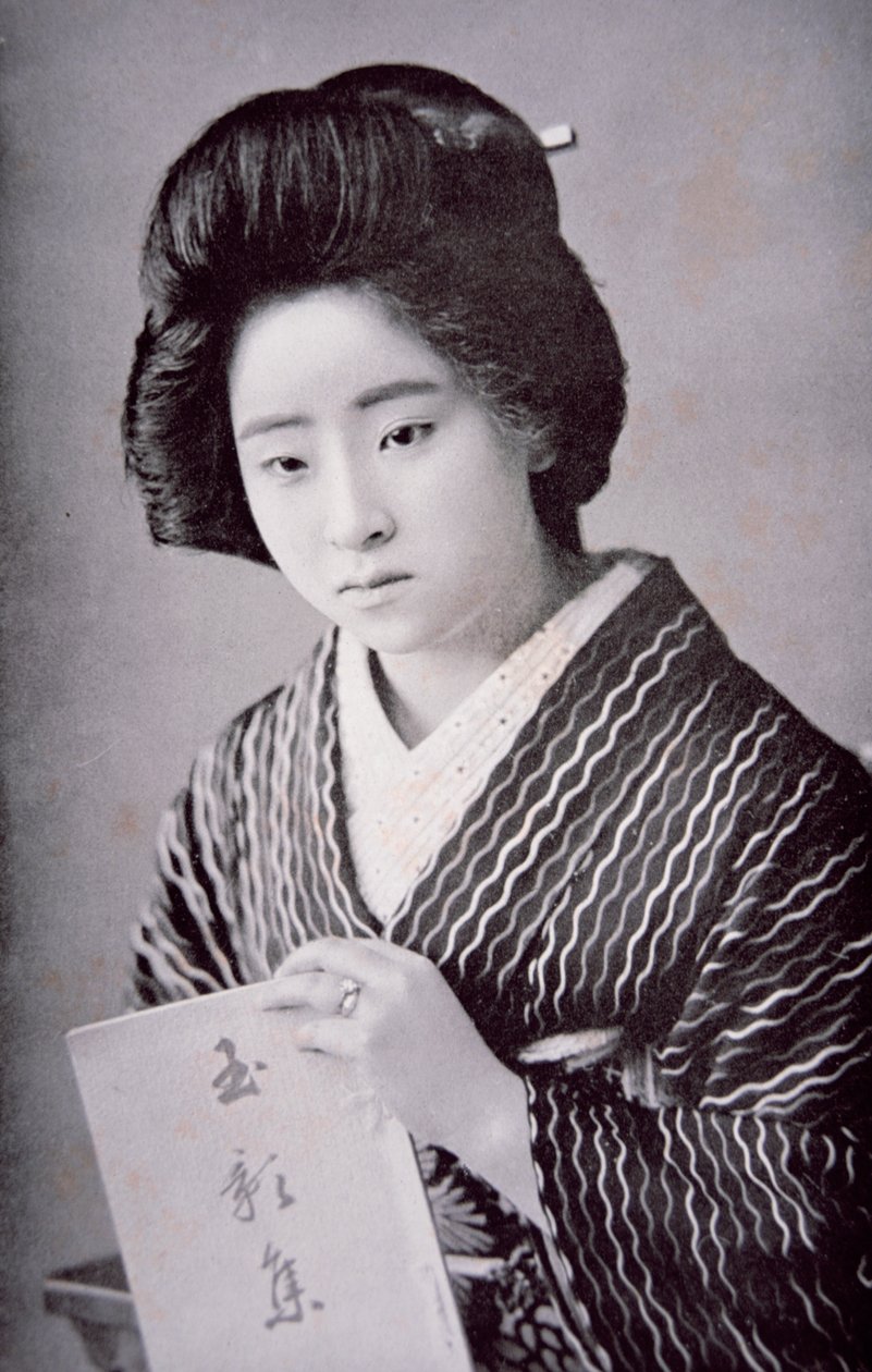 Ragazza giapponese, c.1910 da Photographer Japanese