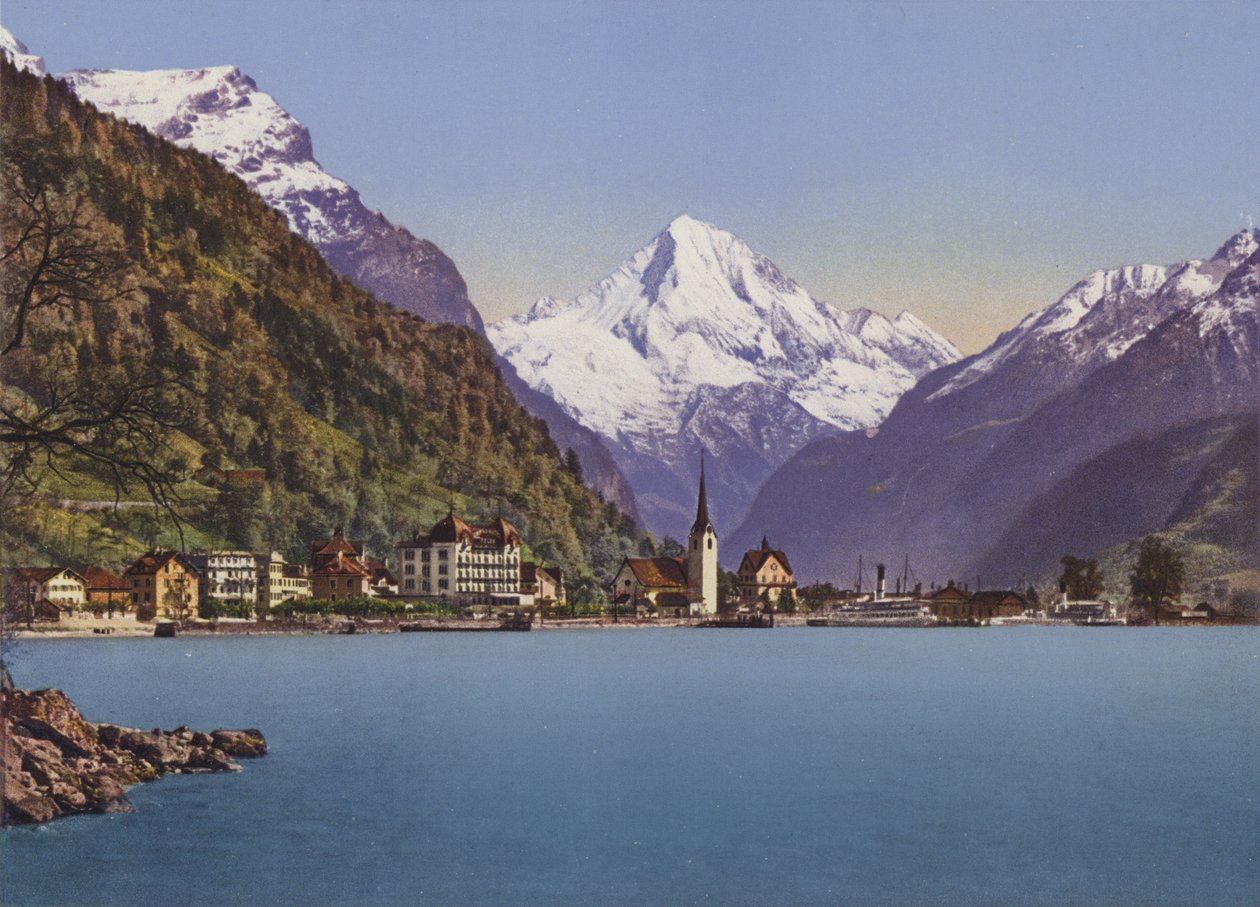 Fluelen e il Bristenstock 3074 m (foto a colori) da Photographer Swiss