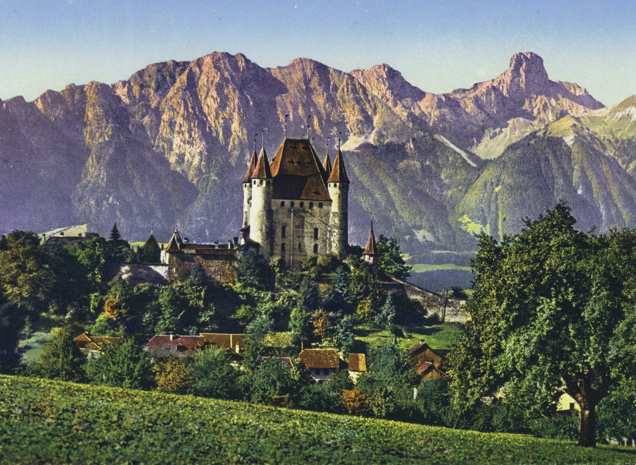 Thun, il castello e la catena dello Stockhorn (foto) da Photographer Swiss