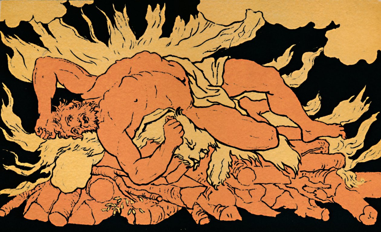 Ercole sul Monte Eta, 1880 da Picart