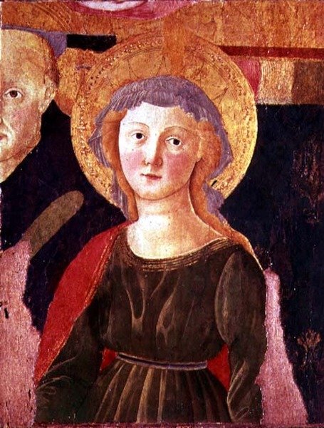 San Pietro Martire e una santa (dettaglio) da Pier Francesco Fiorentino