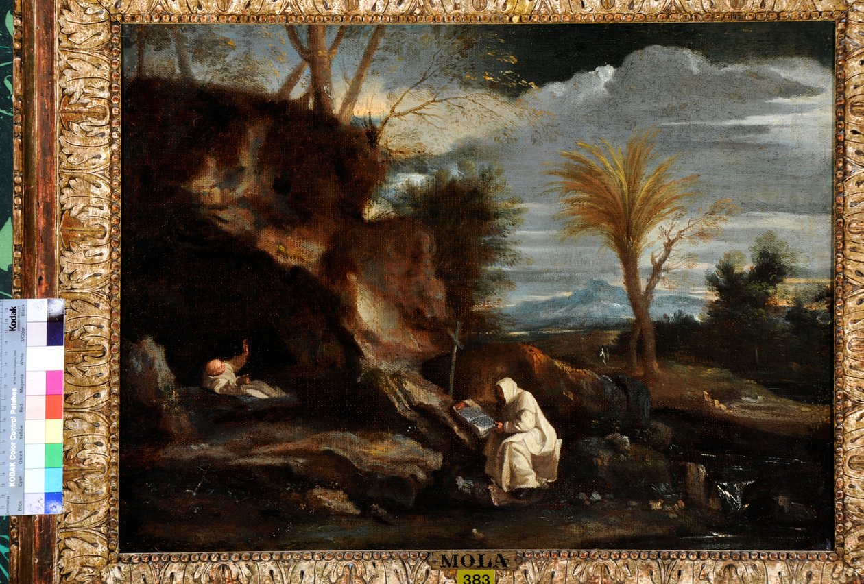 Paesaggio con due monaci certosini da Pier Francesco Mola
